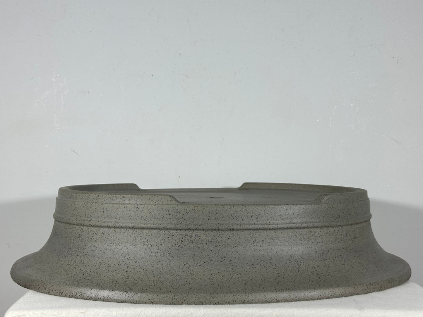 Preowned Japanese Tokoname Unglazed Oval  Bonsai Pot Seizan - 19” By 16”