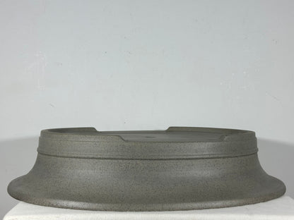 Preowned Japanese Tokoname Unglazed Oval  Bonsai Pot Seizan - 19” By 16”