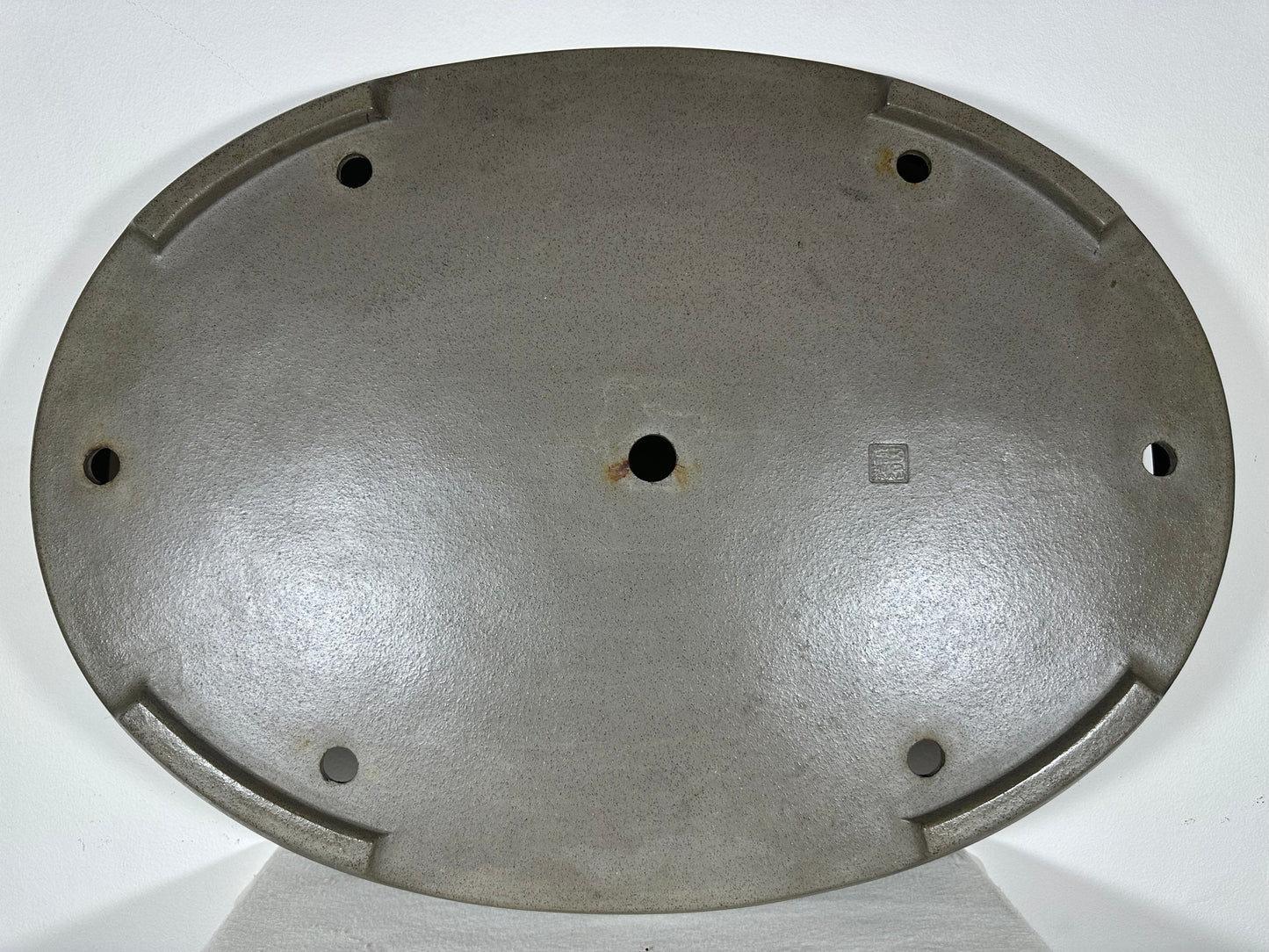Preowned Japanese Tokoname Unglazed Oval Shallow Bonsai Pot Seizan - 25.25” By 18.25”
