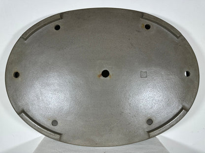 Preowned Japanese Tokoname Unglazed Oval Shallow Bonsai Pot Seizan - 25.25” By 18.25”