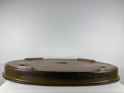 Preowned Japanese Tokoname Glazed Shallow Oval Bonsai Pot Hisyoku - 22” By 14.5”