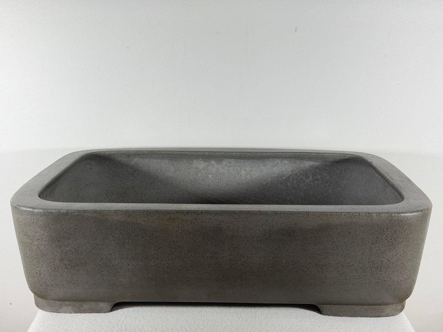 Preowned Japanese Tokoname Unglazed Rectangular Bonsai Pot Seizan - 19.25” By 14”