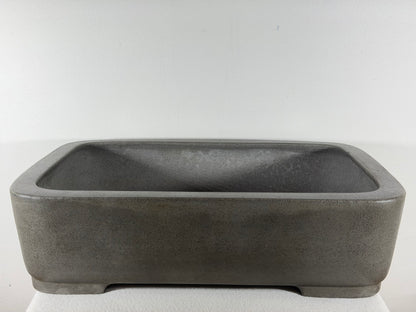 Preowned Japanese Tokoname Unglazed Rectangular Bonsai Pot Seizan - 19.25” By 14”