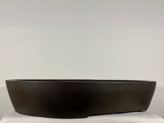 Preowned Japanese Tokoname Unglazed Oval Bonsai Pot Yamaaki - 19.75” x 16.25” x 3.75”