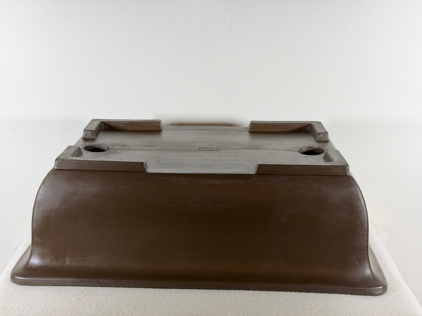 Preowned Japanese Tokoname Unglazed Rectangular Bonsai Pot Yamaaki - 15.5” By 11”