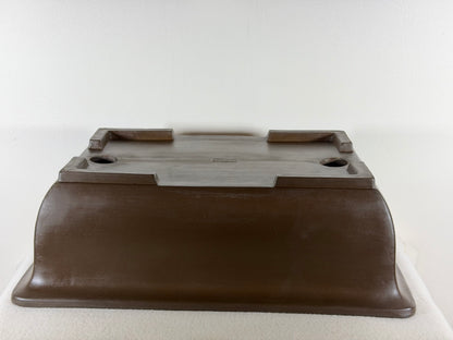 Preowned Japanese Tokoname Unglazed Rectangular Bonsai Pot Yamaaki - 15.5” By 11”