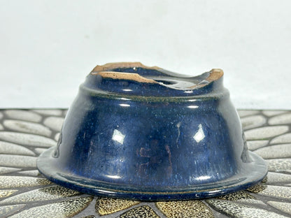 New Japanese Tokoname Round Glazed Bonsai Pot Katu - 5” By 2.25”