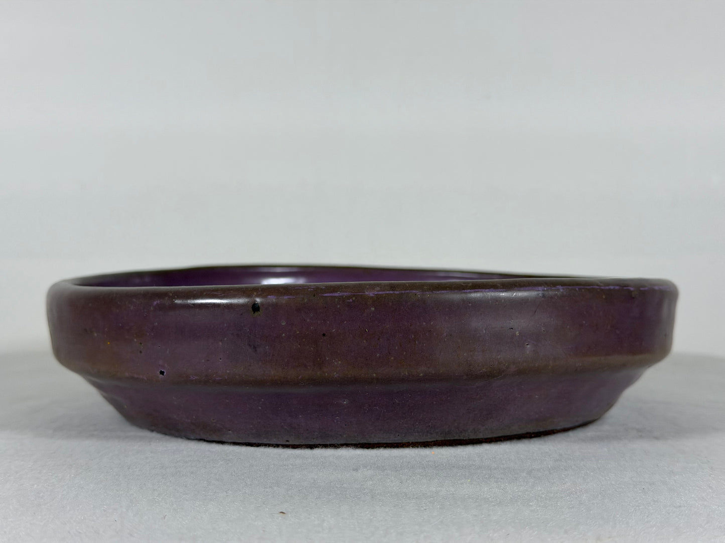 Preowned Japanese Tokoname Glazed Nanban Style Bonsai Pot Reiho - 9” By 2”