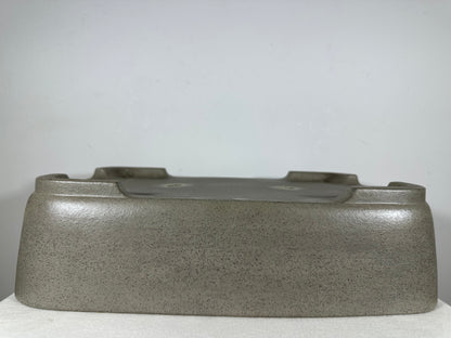 Preowned Japanese Tokoname Unglazed Rectangular Bonsai Pot Seizan - 16.5” By 11.5”