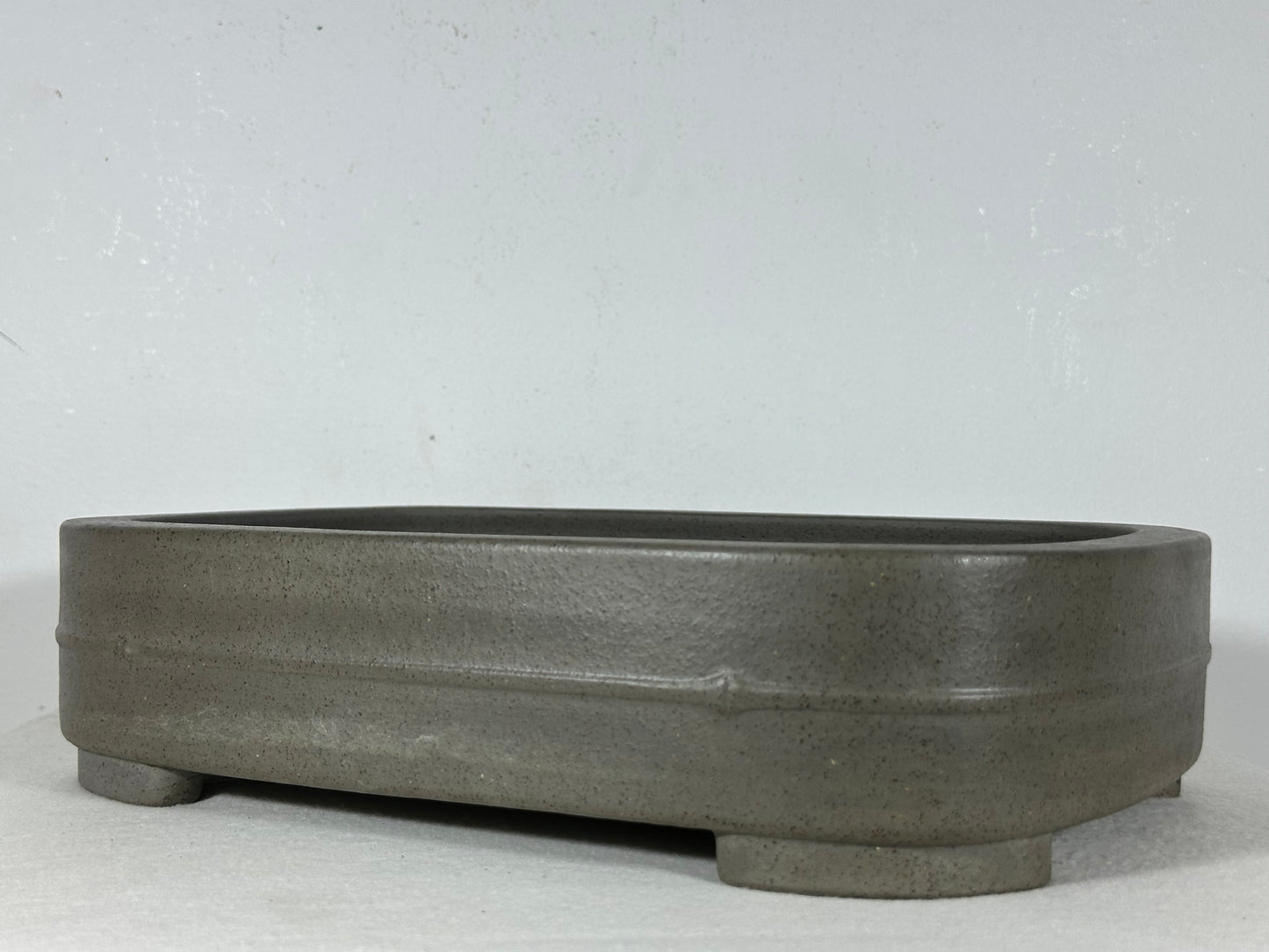 Preowned Japanese Tokoname Unglazed Rectangular Bonsai Pot Seizan - 12.75” By 9”