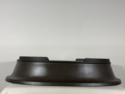 Preowned Japanese Tokoname Unglazed Oval Bonsai Pot Has Stamp - 20” x 15” x 4”