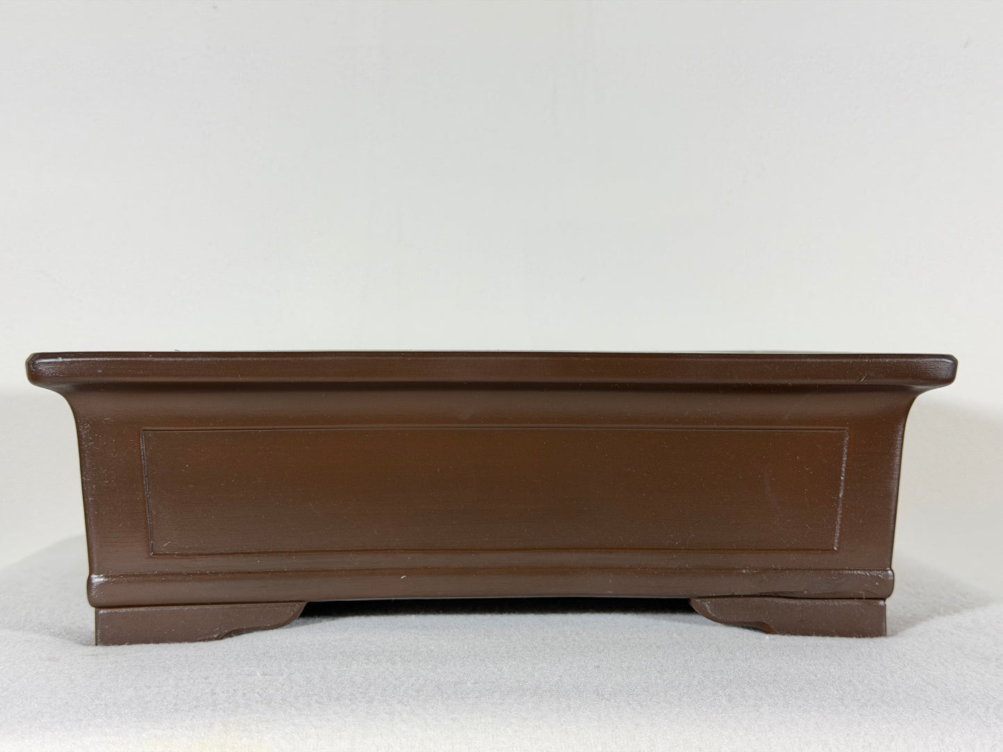 Preowned Vintage Japanese Tokoname Unglazed Rectangular Bonsai Pot Housei - 12.25” By 9.25”