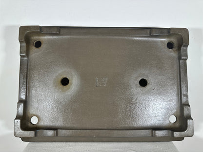 Preowned Japanese Tokoname Unglazed Rectangular Bonsai Pot Seizan - 19.5” By 13.5”