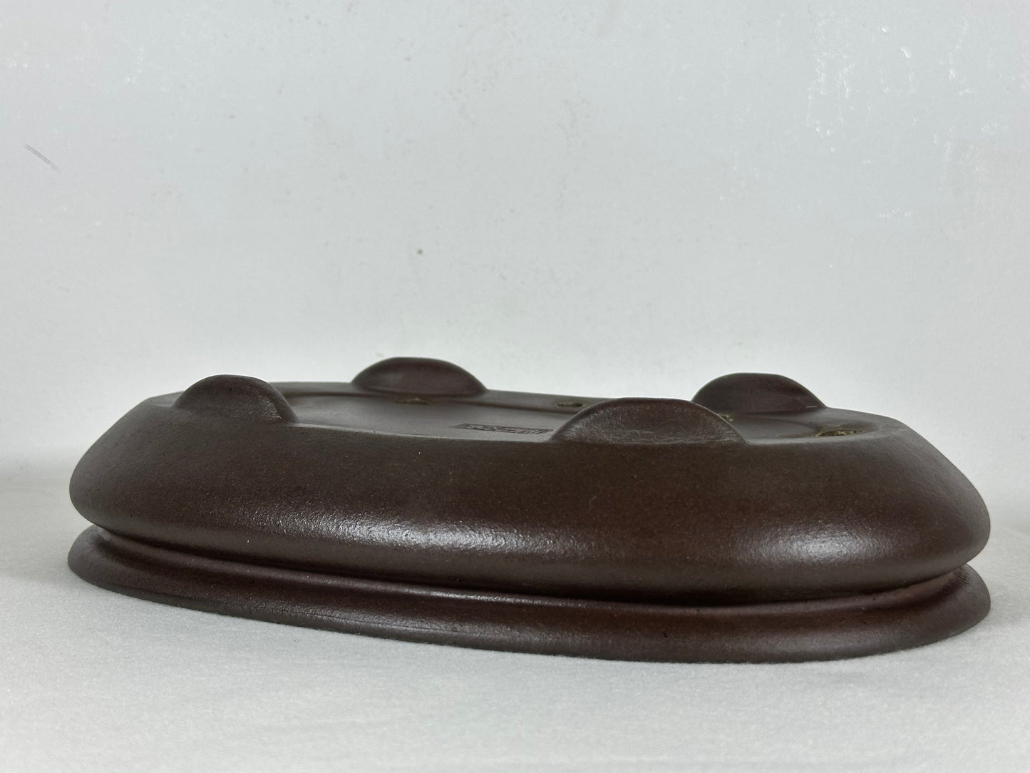 Preowned Japanese Tokoname Unglazed Bag Style Bonsai Pot Yamaaki - 11.75” By 8.5”