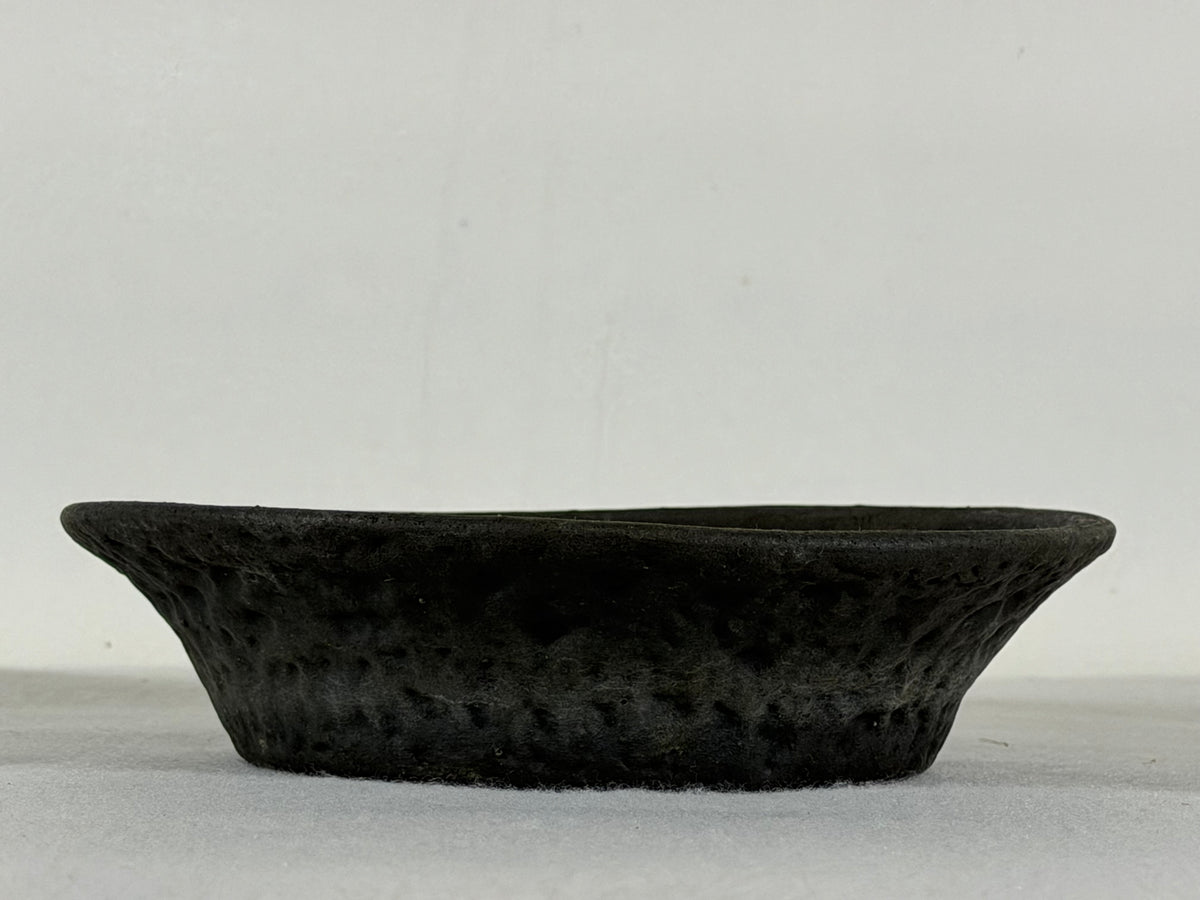 Preowned Japanese Tokoname Unglazed Nanban Style Bonsai Pot Nihei - 6.5” By 1 5/8”