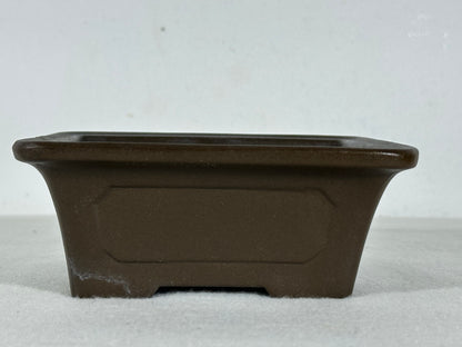 Preowned Japanese Unglazed Square Bonsai Pot - 5.25” By 5”