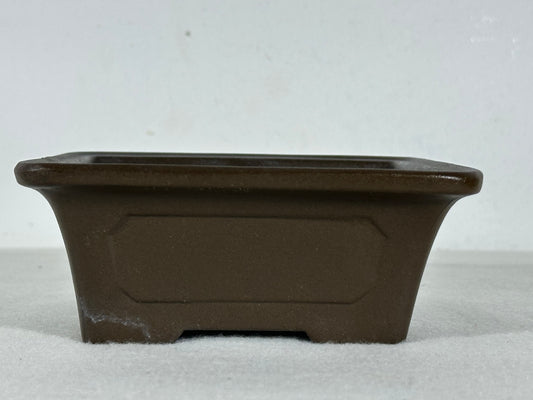 Preowned Japanese Unglazed Square Bonsai Pot - 5.25” By 5”