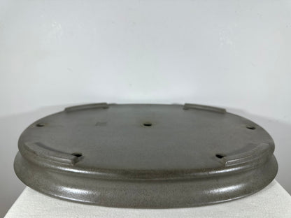 Preowned Japanese Tokoname Unglazed Shallow Oval Bonsai Pot Seizan - 20.5” By 14.5”