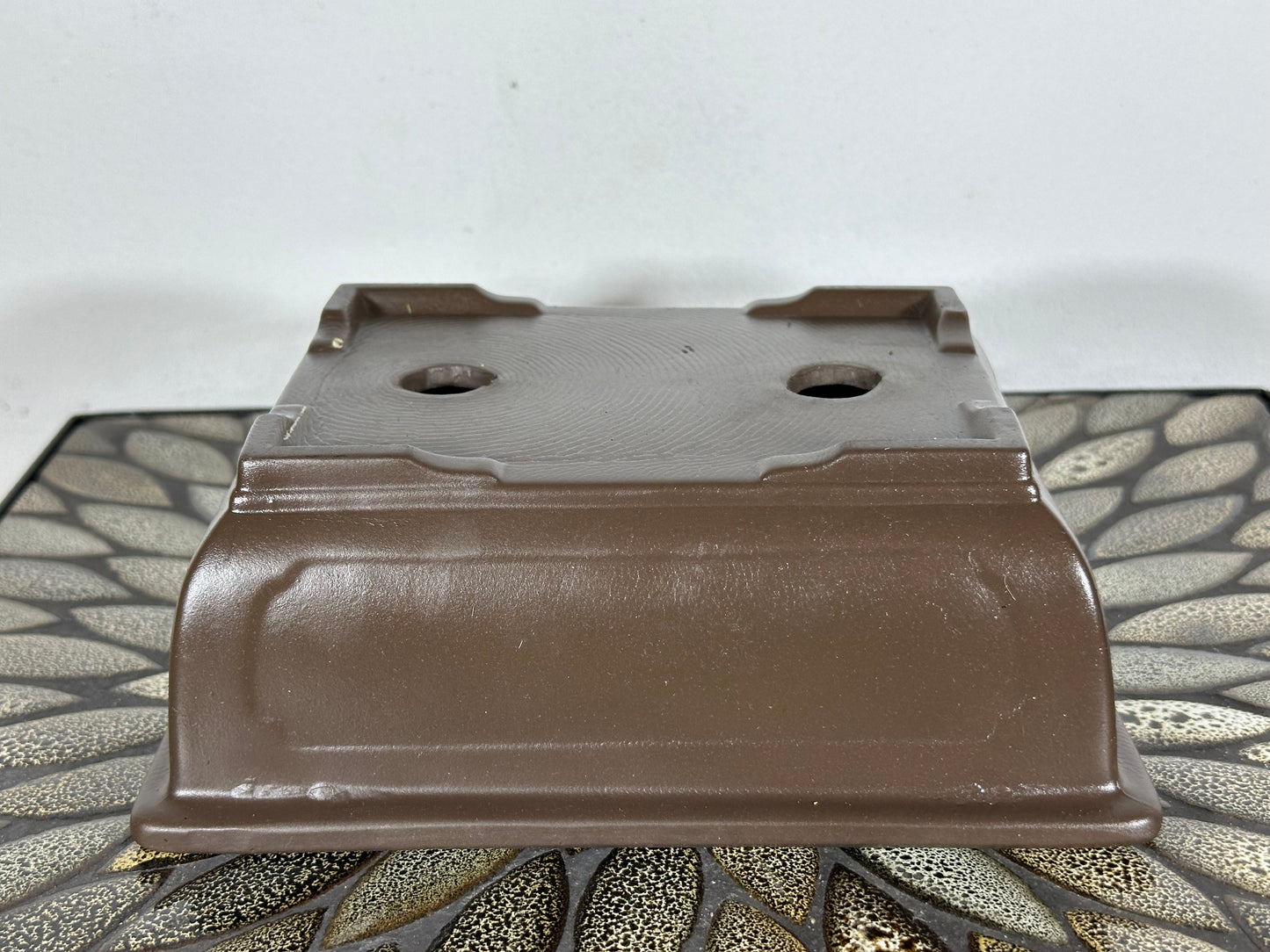 Preowned Japanese Tokoname Unglazed Rectangular Bonsai Pot - 8.5” By 6.75”