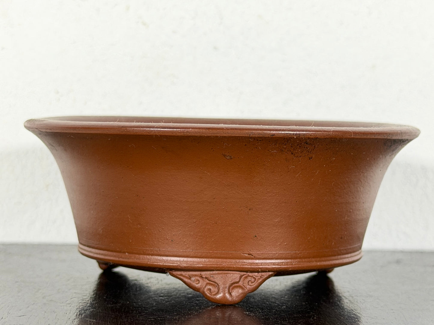 New Japanese Tokoname Unglazed Round Bonsai Pot Bigei - 3.75” By 1.5”