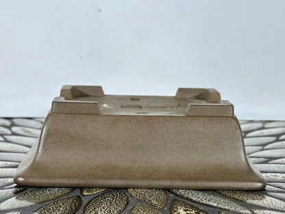 Preowned Vintage Japanese Tokoname Rectangular Bonsai Pot Kosyousen - 6 3/8” By 5 1/8”