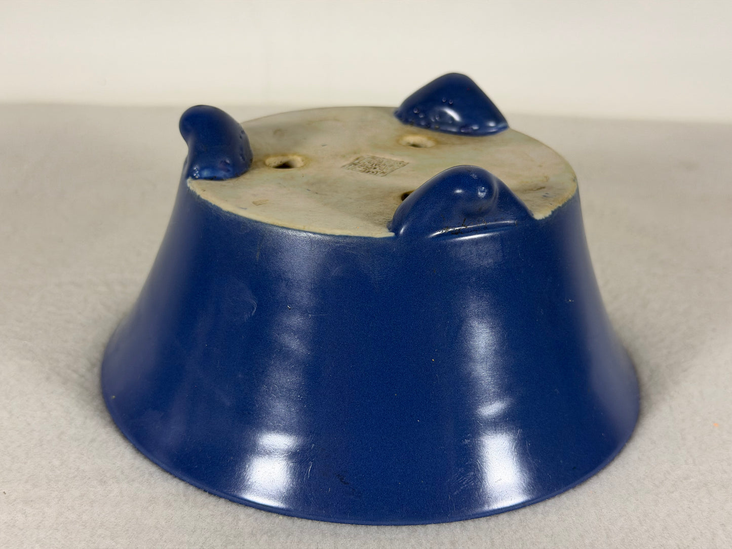 Preowned Vintage China Glazed Round Bonsai Pot - 5.75” By 2.75”