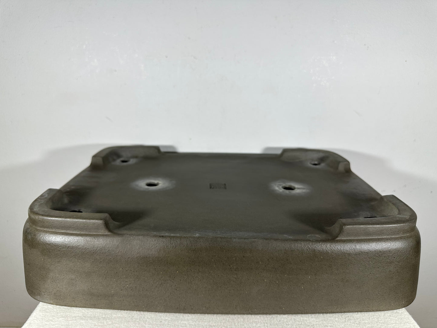 Preowned Japanese Tokoname Unglazed Rectangular Bonsai Pot Seizan - 19.25” By 14”