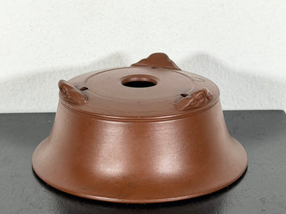 New Japanese Tokoname Unglazed Round Bonsai Pot Bigei - 3.75” By 1.5”