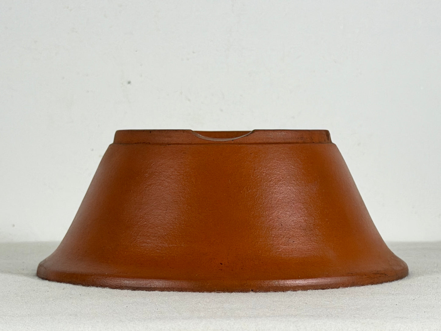 Preowned Japanese Tokoname Round Bonsai Pot Yamaaki - 7” By 2.75”