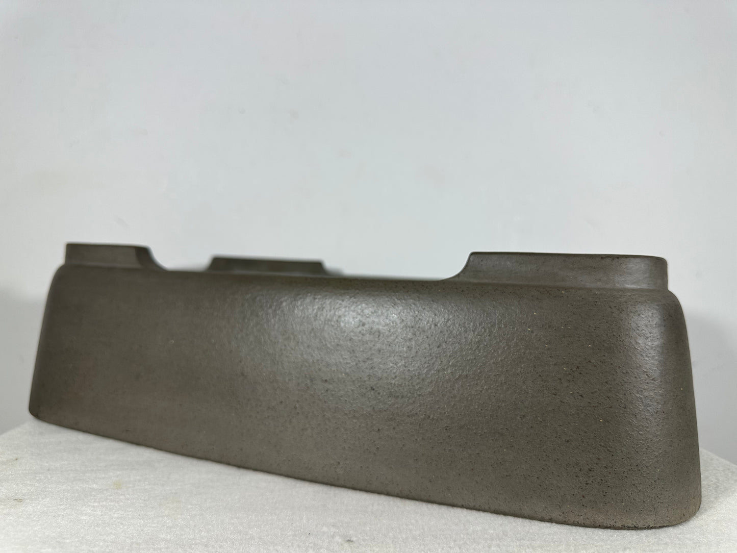 Preowned Japanese Tokoname Unglazed Rectangular Bonsai Pot Seizan - 16.25” By 11.75”