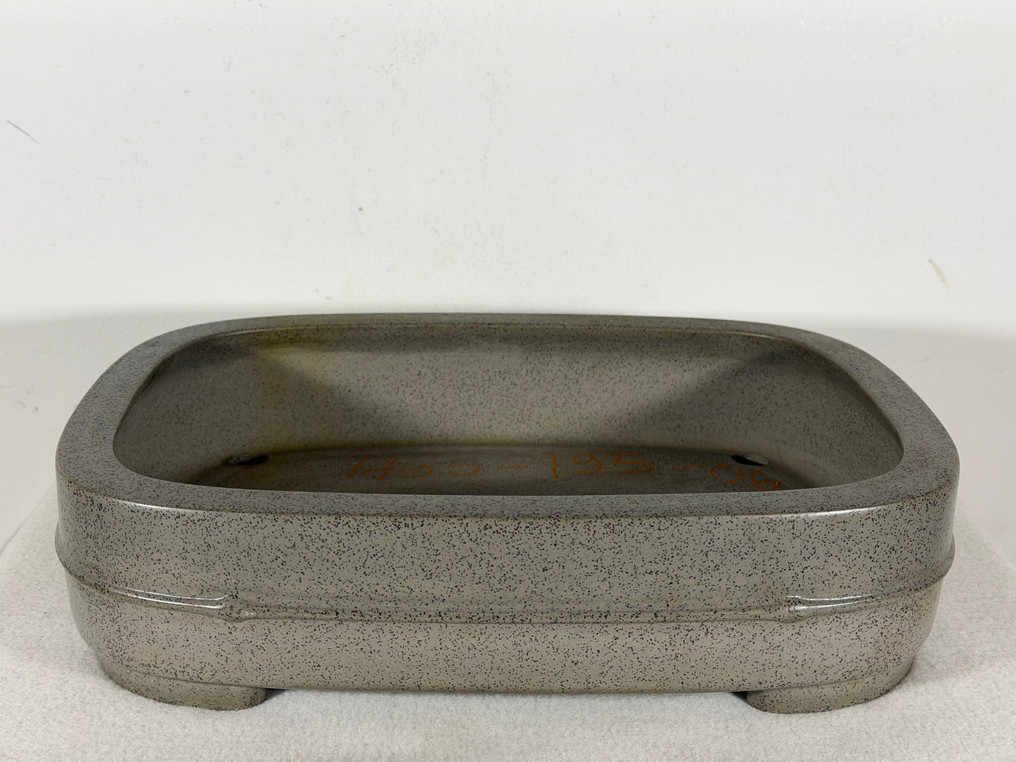 Preowned Japanese Tokoname Unglazed Rectangular Bonsai Pot Seizan - 12.75” By 9.25”