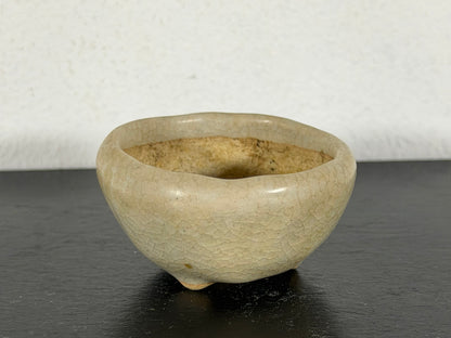 Preowned Japanese Tokoname Glazed Round Bonsai Pot Housou - 2” By 1”