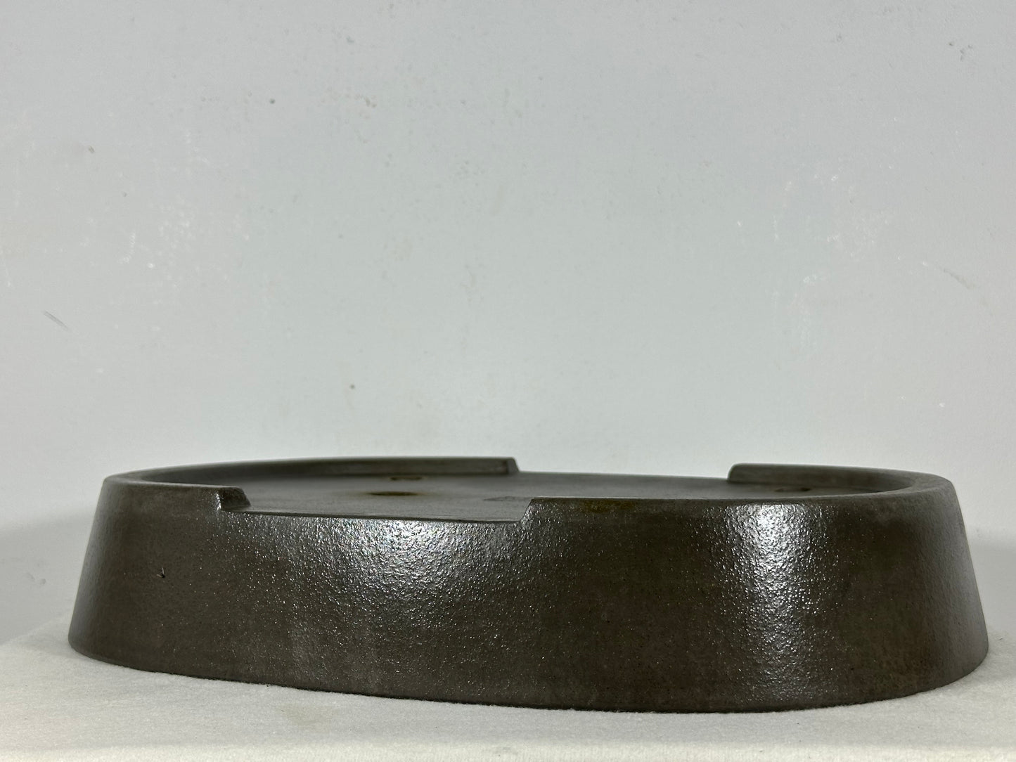 Preowned Japanese Tokoname Unglazed Oval Bonsai Pot Seizan - 14.75” By 11.75”