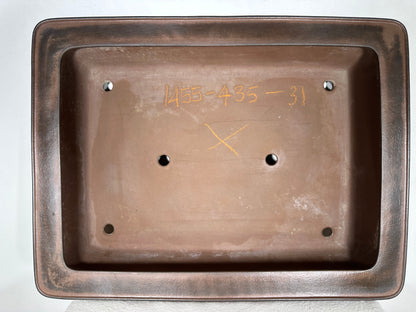 Preowned Japanese Tokoname Unglazed Rectangular Bonsai Pot Seizan - 20” By 15”
