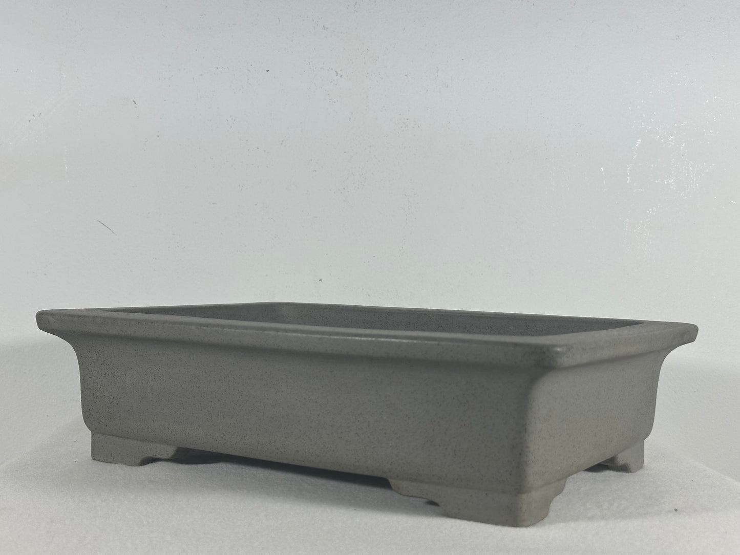 Preowned Japanese Tokoname Unglazed Rectangular Bonsai Pot Seizan - 12.75” By 9.5”