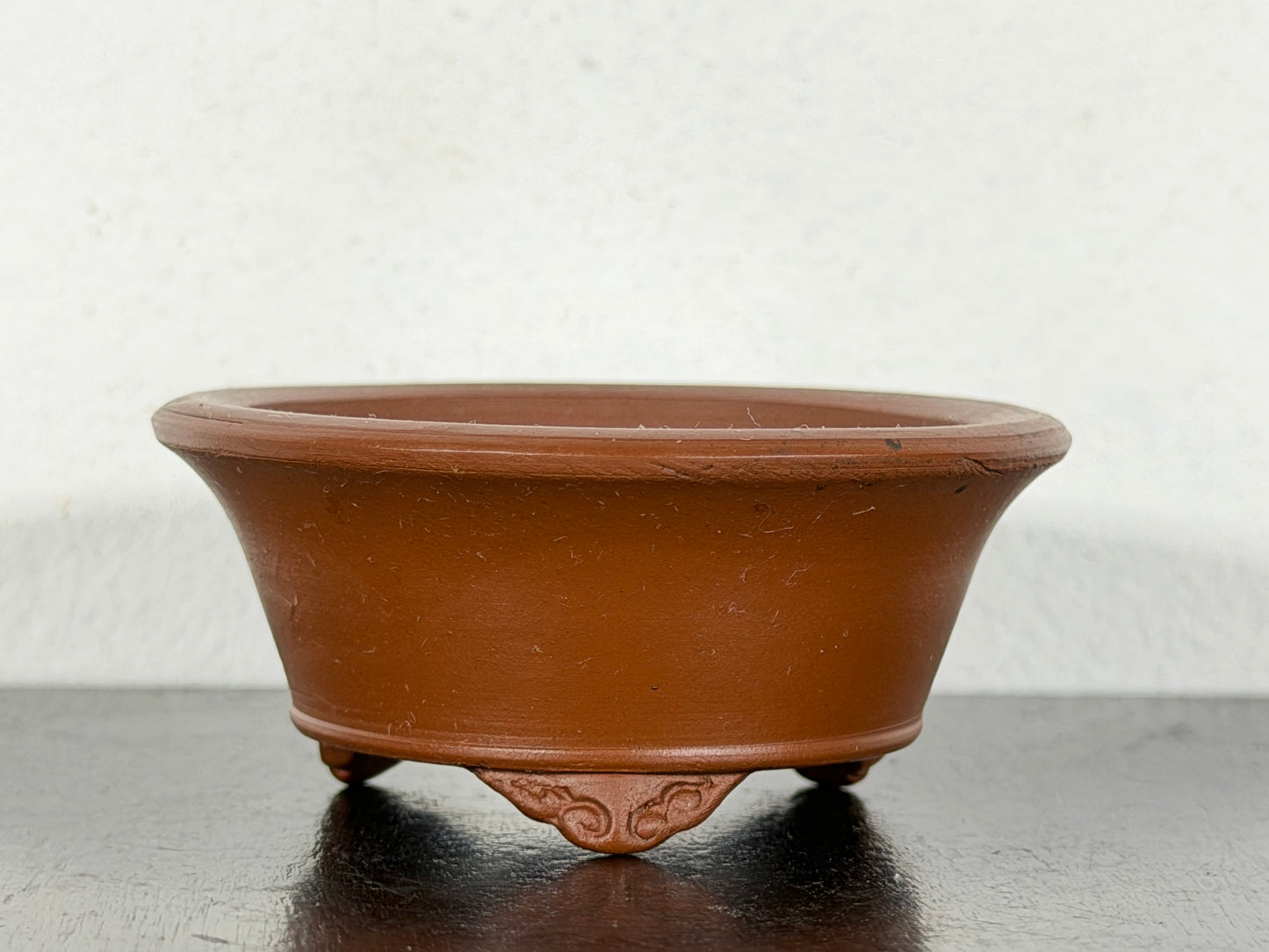New Japanese Tokoname Unglazed Round Bonsai Pot Bigei - 2.75” By 1.25”
