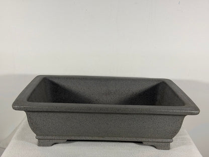 Preowned Japanese Tokoname Unglazed Rectangular Bonsai Pot Seizan - 15” x 10.5” x 4.25”