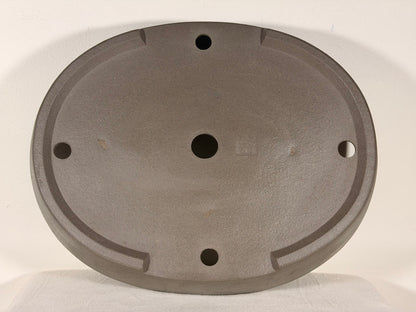 Preowned Japanese Tokoname Unglazed Oval Bonsai Pot Keizan - 16.25” By 12.75”
