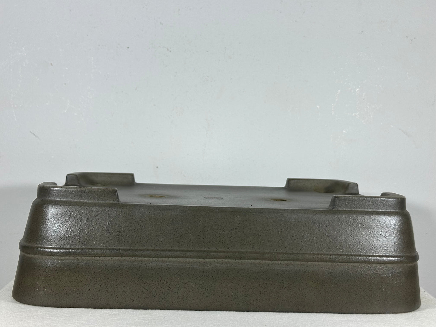 Preowned Japanese Tokoname Unglazed Rectangular Bonsai Pot Seizan - 15” By 10.75”