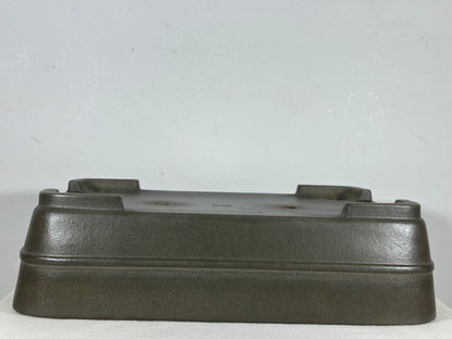 Preowned Japanese Tokoname Unglazed Rectangular Bonsai Pot Seizan - 15” By 10.75”