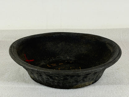 Preowned Japanese Tokoname Unglazed Nanban Style Bonsai Pot Nihei - 6.5” By 1 5/8”