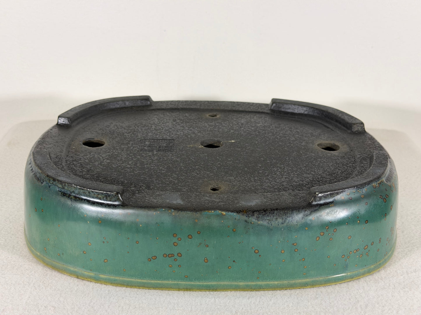 Preowned Japanese Tokoname Rectangular Bonsai Pot Aiba Koyo - 11” By 9”