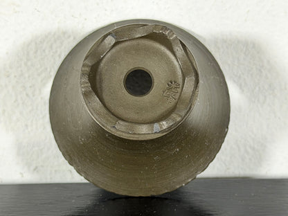 Preowned Vintage Japanese Tokoname Unglazed Cascade Round Bonsai Pot Kouhou - 2” By 1.25”