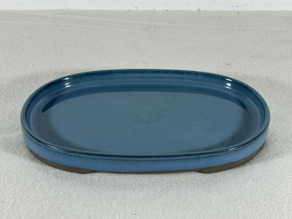 New Japanese Glazed Suiban for Suiseki Bonsai Harumatsu - 7 3/8” By 4 7/8”