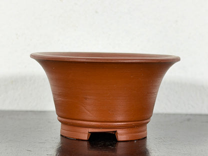 New Japanese Tokoname Unglazed Round Bonsai Pot Bigei - 2.75” By 1.5”