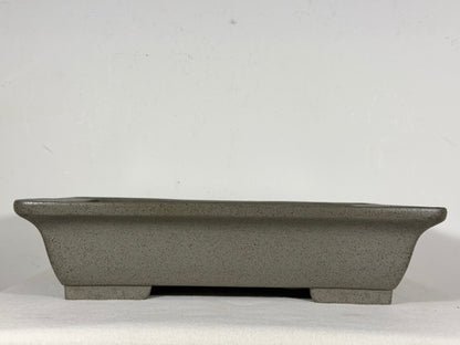 Preowned Japanese Tokoname Unglazed Rectangular Bonsai Pot Seizan - 13.75” By 10.25”
