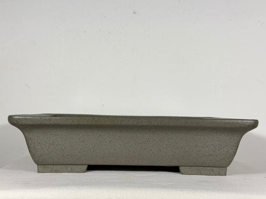 Preowned Japanese Tokoname Unglazed Rectangular Bonsai Pot Seizan - 13.75” By 10.25”