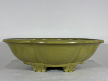 Preowned Japanese Tokoname Mokko Style Bonsai Pot Itikou - 14.75” By 13.5”