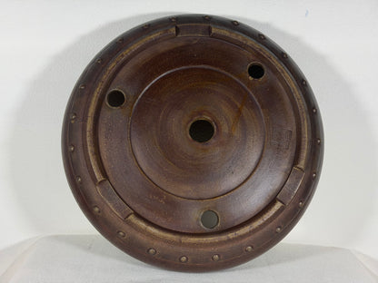 Preowned Japanese Tokoname Drum Style Bonsai Pot - 12.5” By 3 3/8”