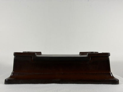 Preowned Japanese Tokoname Unglazed Rectangular Bonsai Pot Yamaaki - 12.5” By 9”